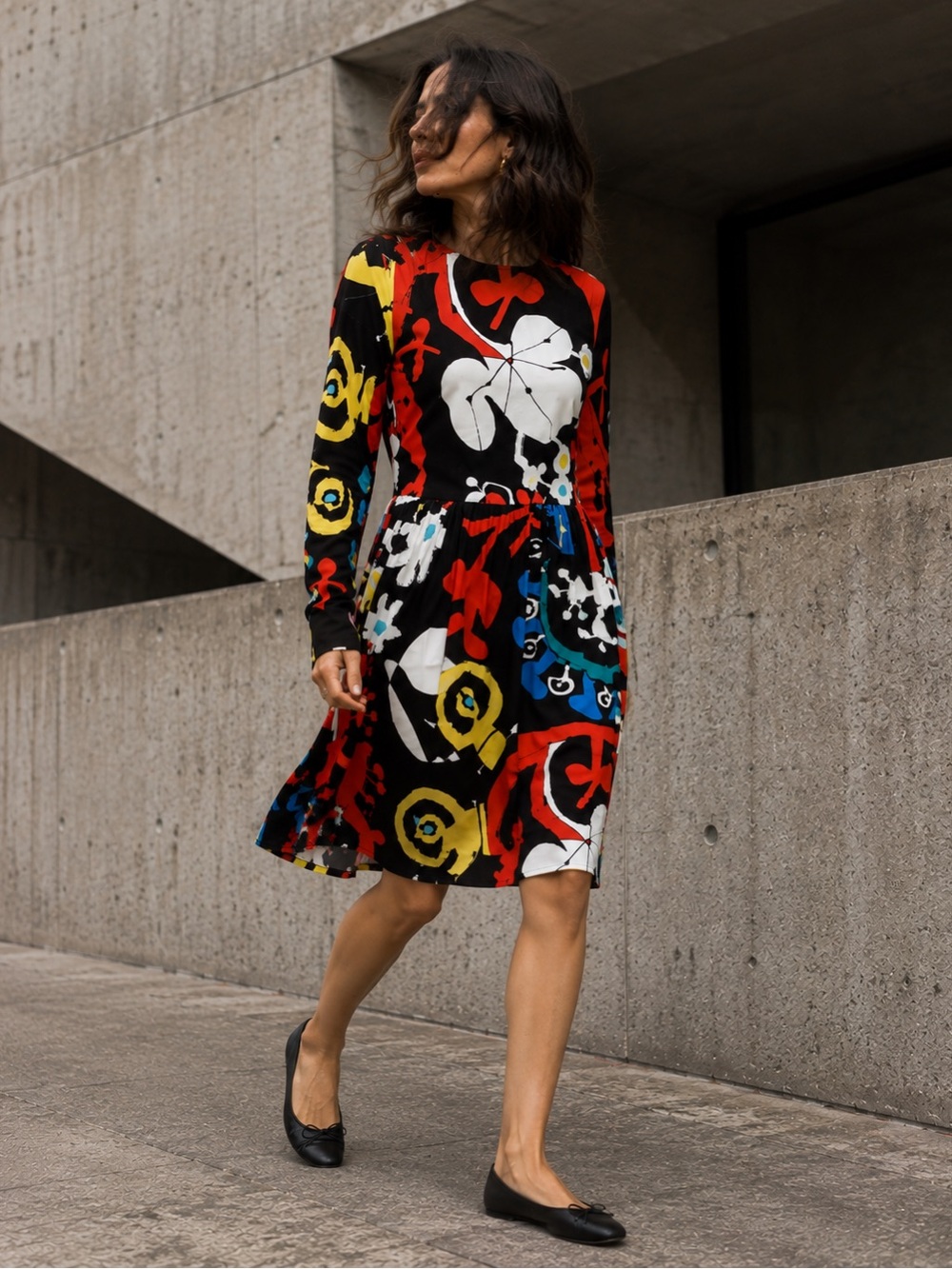 Desigual x Christian Lacroix Abstract Pop Art Floral Midi Dress M US 10 NWOT